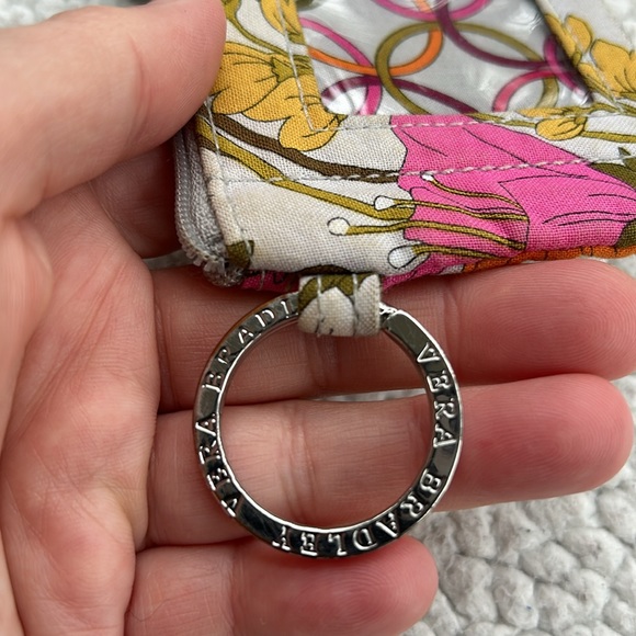 Vera Bradley Retired Pattern Tea Garden ID Card Holder Keyring Coin Purse Wallet - Picture 6 of 6